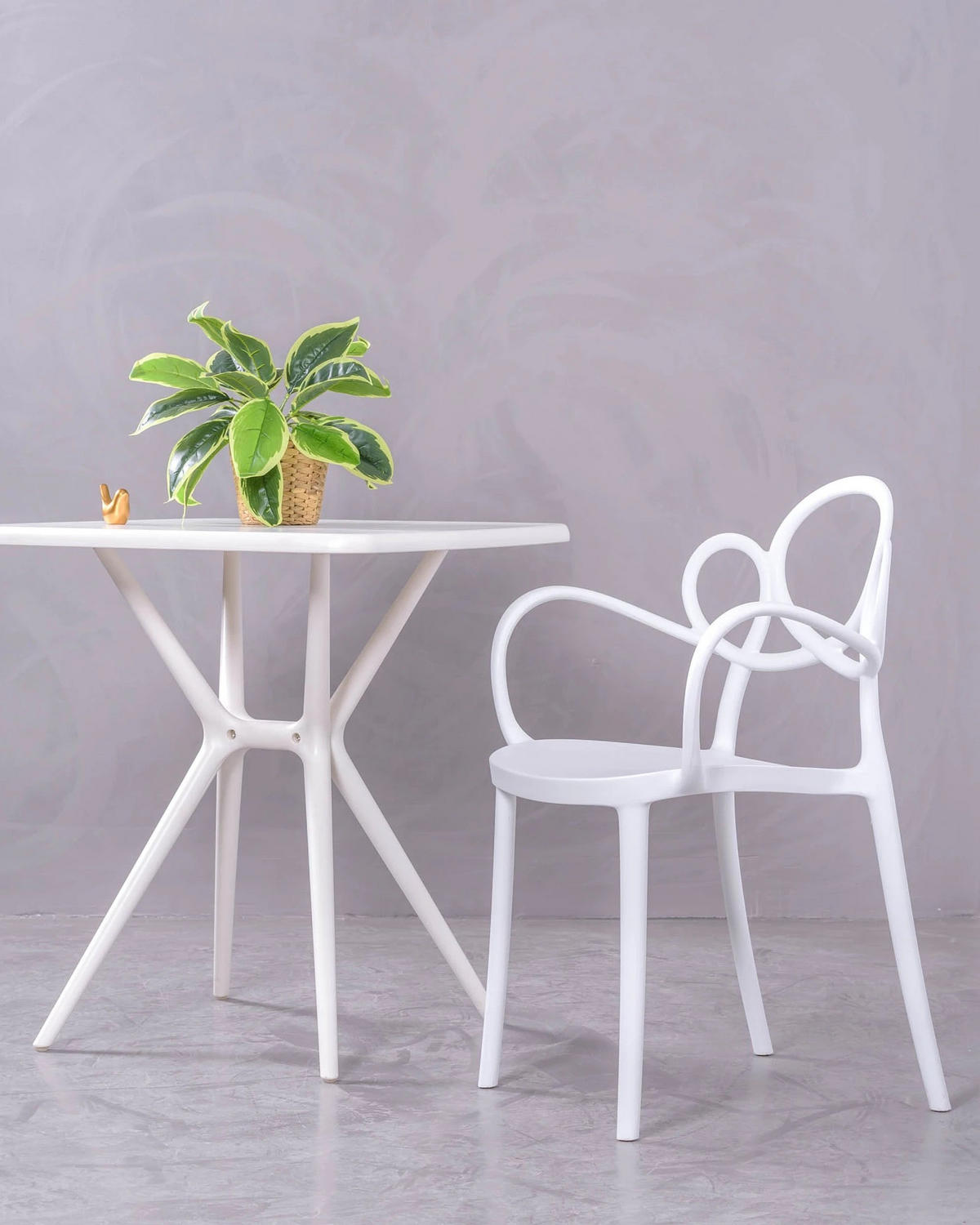 STÜHL-SET 4 Stück Kunststoff Weiß - Weiß, Kunststoff (56/84/45cm) - Nest Dream