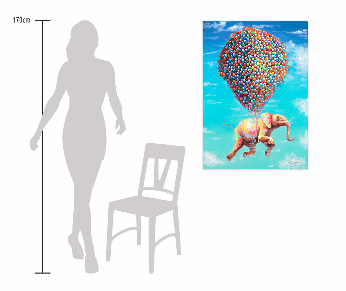 ÖLGEMÄLDE 70/100 cm - Multicolor, Holz/Textil (1.74/100cm) - KUNSTLOFT