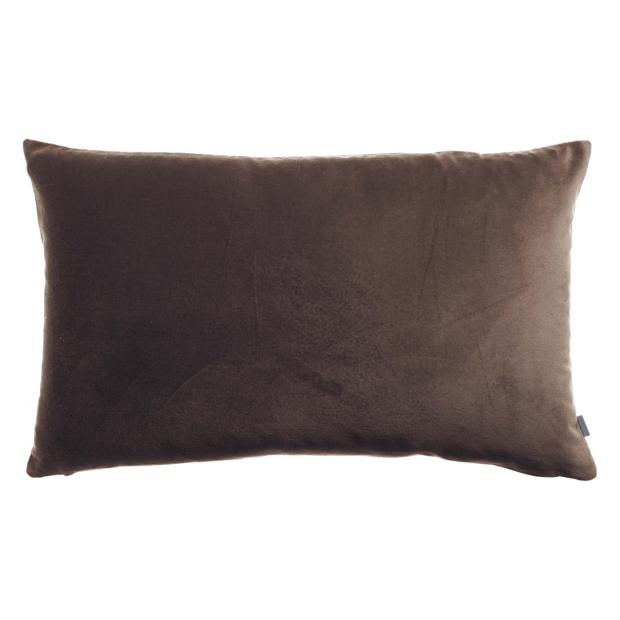 EINFARBIGES KISSEN Elise ebenbraun 40 x 65 cm - Dunkelbraun, Textil (40/65cm) - Vivaraise