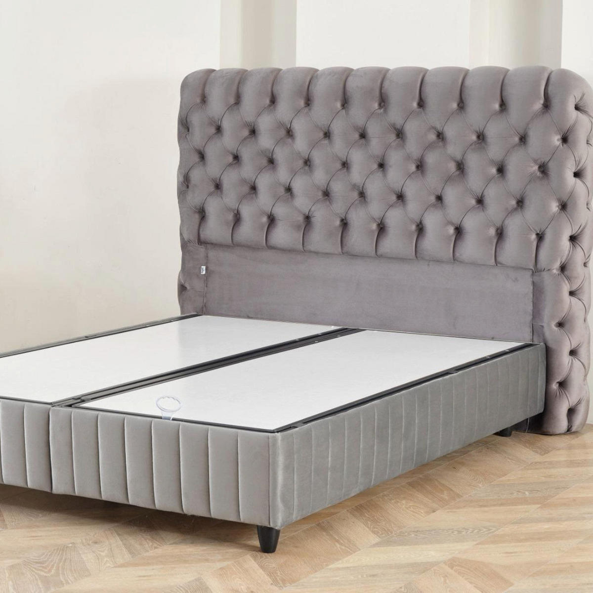 BOXBETT Fluffy Set Nature 140x200 - Anthrazit, Holz (140/200cm) - Gowoll