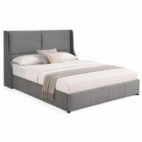 POLSTERBETT mit Bettkasten 160x200 cm Samt Grau - Grau, Metall (160/200cm) - Meubliv