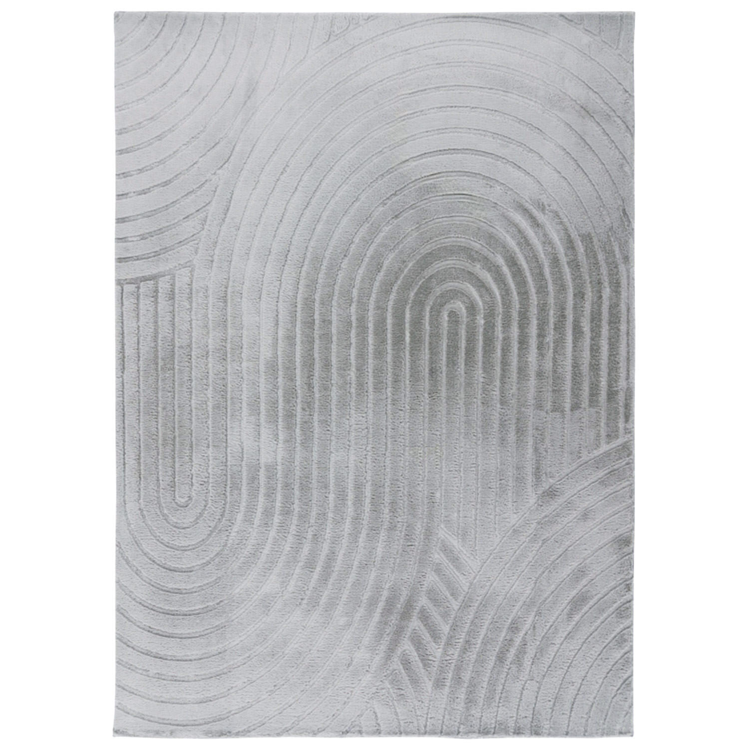 KURZFLOR-TEPPICH Waves 501 Grau 120x170 cm - Grau, Textil (120/170cm) - carpet city
