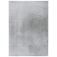 KURZFLOR-TEPPICH Waves 501 Grau 200x290 cm - Grau, Textil (200/290cm) - carpet city