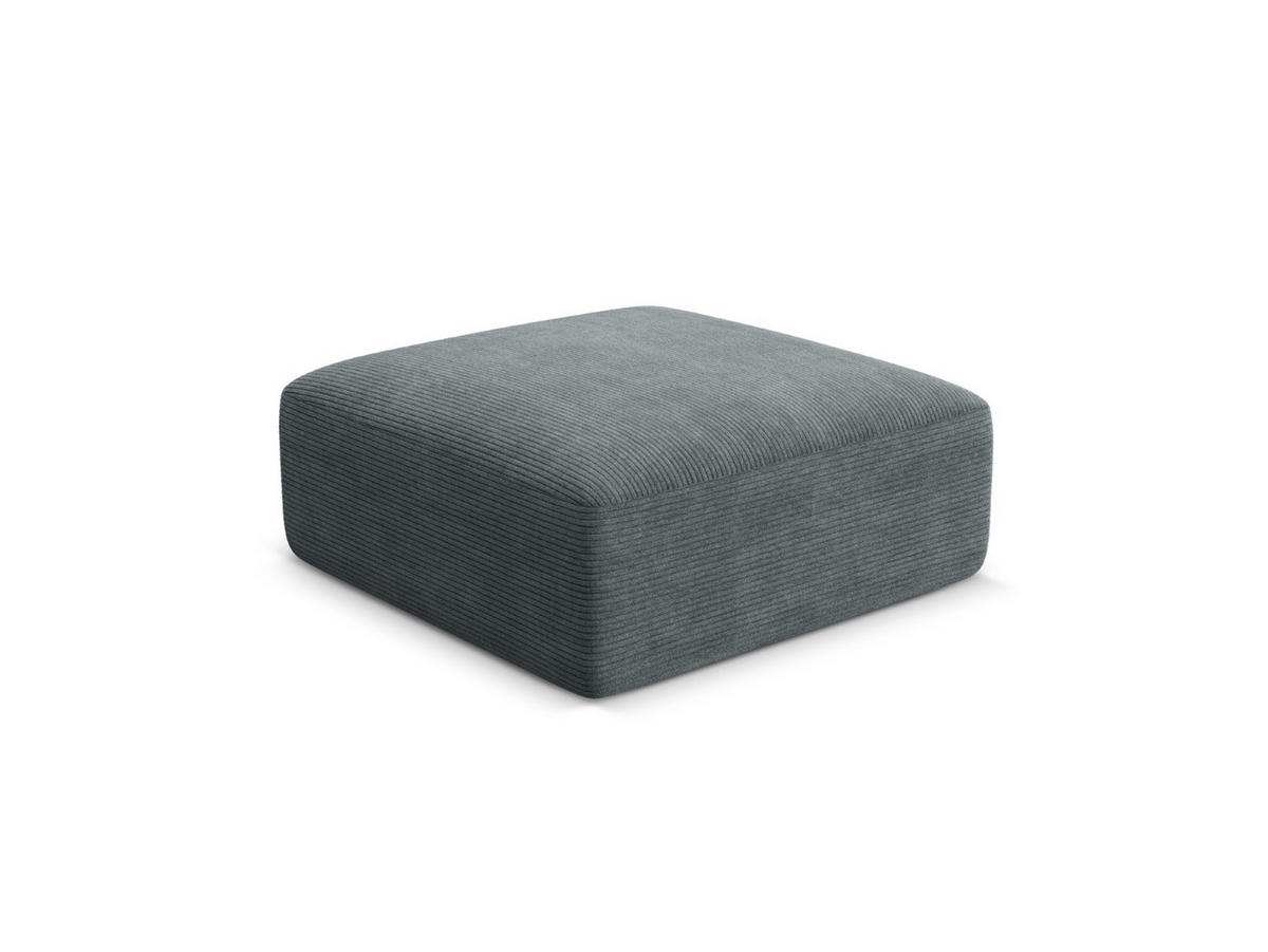 POUF Campi aus Cord dunkelgrau - Dunkelgrau, Textil (90/40/90cm) - Cosmopolitan Design
