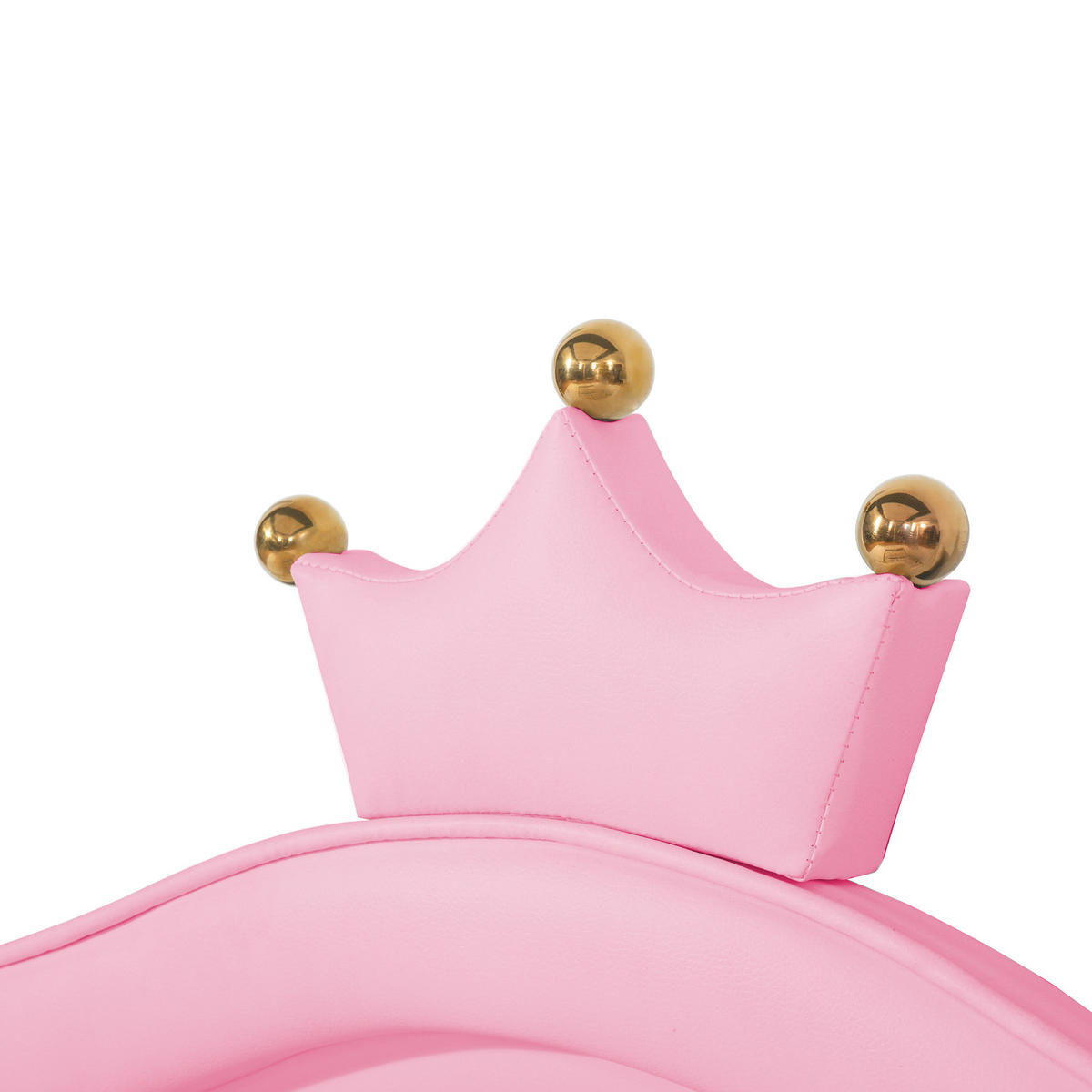 KINDERBETT 140x200 PU-Leder LED Kopfteil Lattenrost Rosa - Pink, Holzwerkstoff - FLIEKS