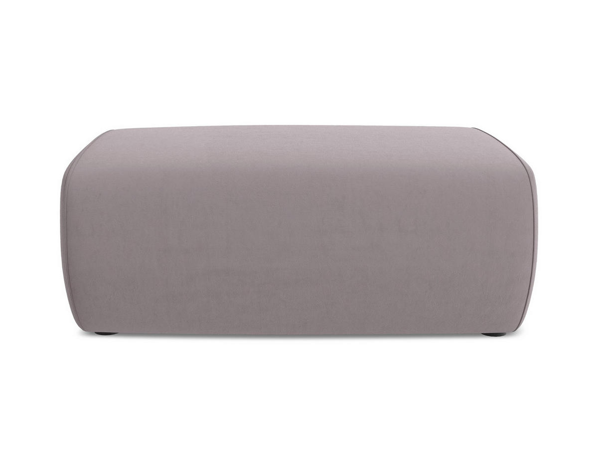 POUF Samt Stoff Violett - Lila/Flieder, Kunststoff/Textil (102/40/62cm) - Makamii