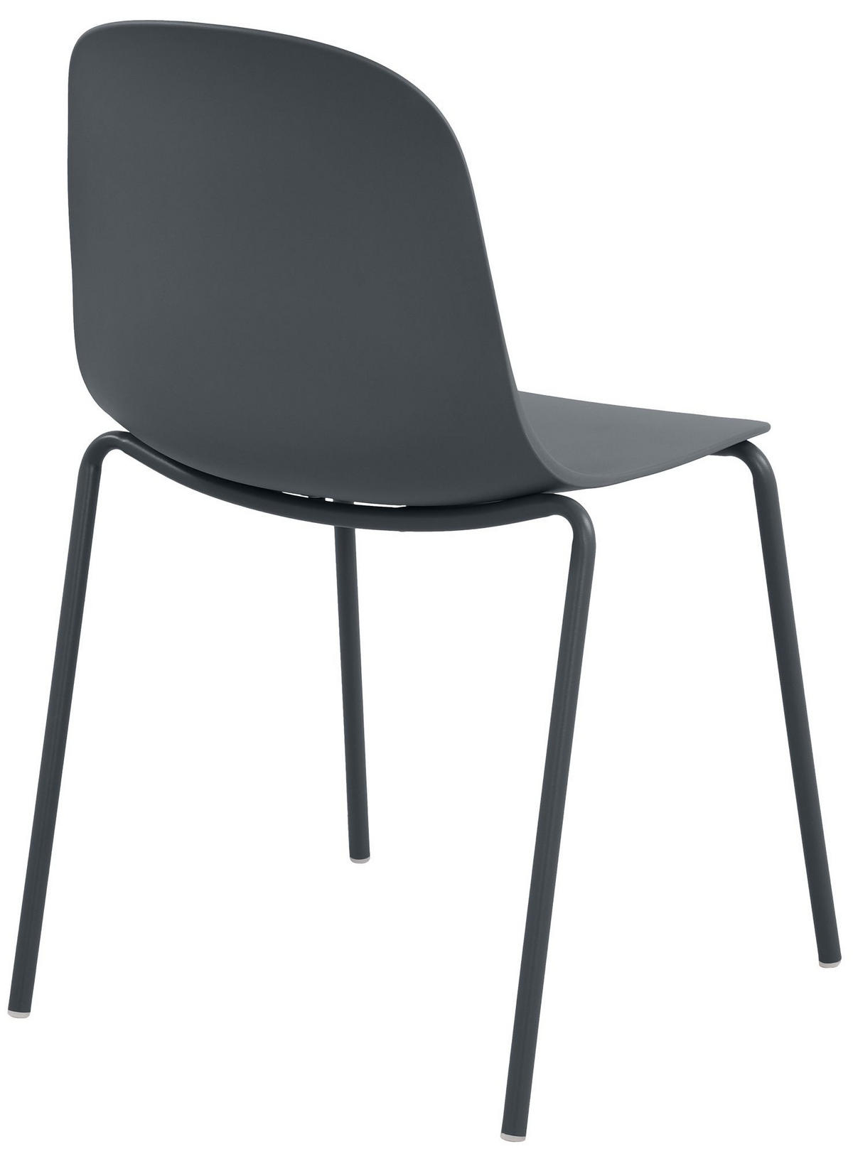 STAPELSTUHL 2 Kunststoff Dunkelgrau - Dunkelgrau, Kunststoff/Metall (51/85/55cm) - CLP