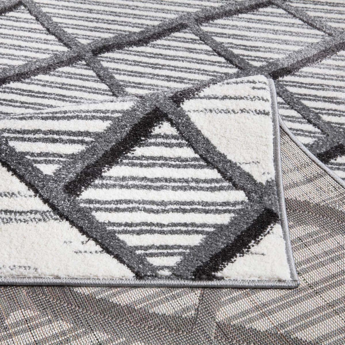 KURZFLOR-TEPPICH Young 965 Grau 190x280 cm - Creme/Grau, Textil (190/280cm) - carpet city