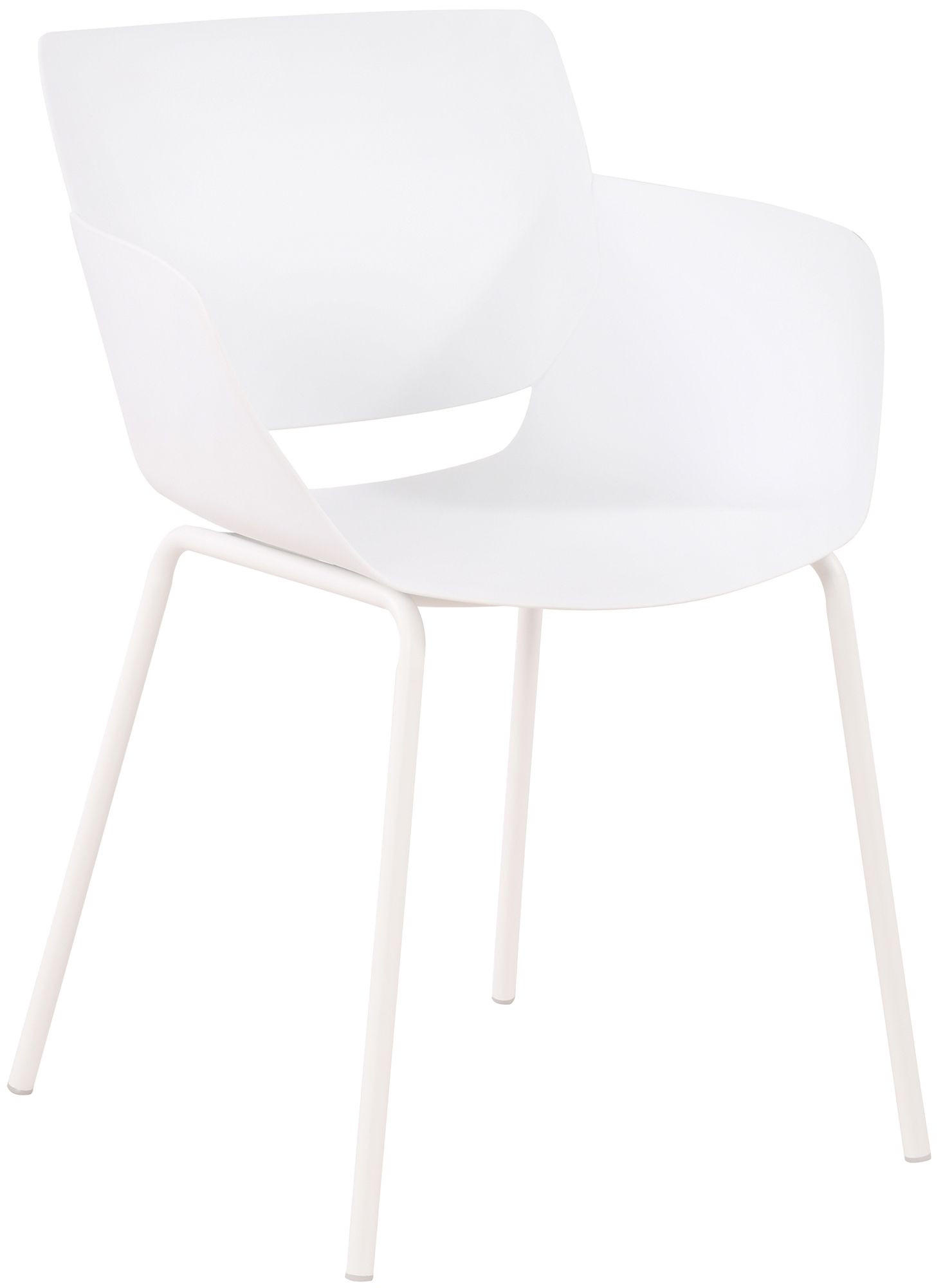 STUHL Kunststoff Weiß - Weiß, Kunststoff/Metall (58/80/54cm) - CLP