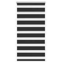 DOPPELROLLO 60,9/120 cm Stoffbreite 56,7 cm aus Polyester Schwarz - Schwarz, Textil (60/120cm) - vidaXL