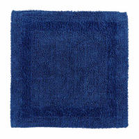 DUSCHVORLEGER 50/50 cm, 100% Baumwolle, wendbar - Dunkelblau, Textil (50/50cm) - Homescapes