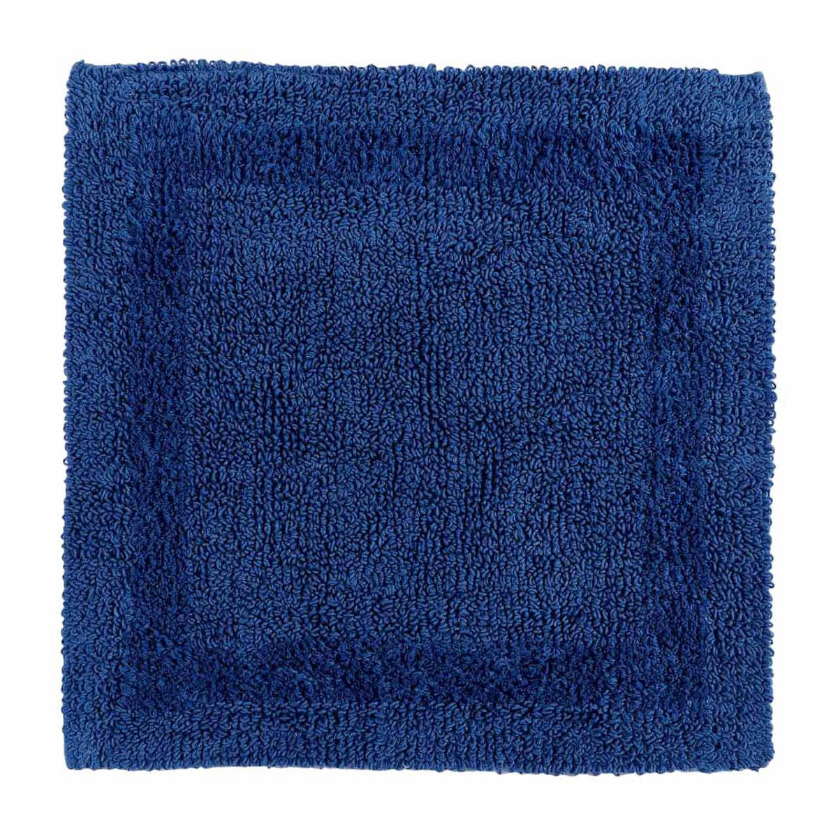 DUSCHVORLEGER 50/50 cm, 100% Baumwolle, wendbar - Dunkelblau, Textil (50/50cm) - Homescapes