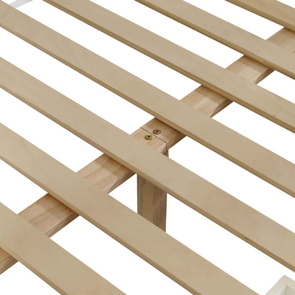 ETAGENBETT Kiefer MDF Sperrholz Weiß - Weiß, Holz - Raumix