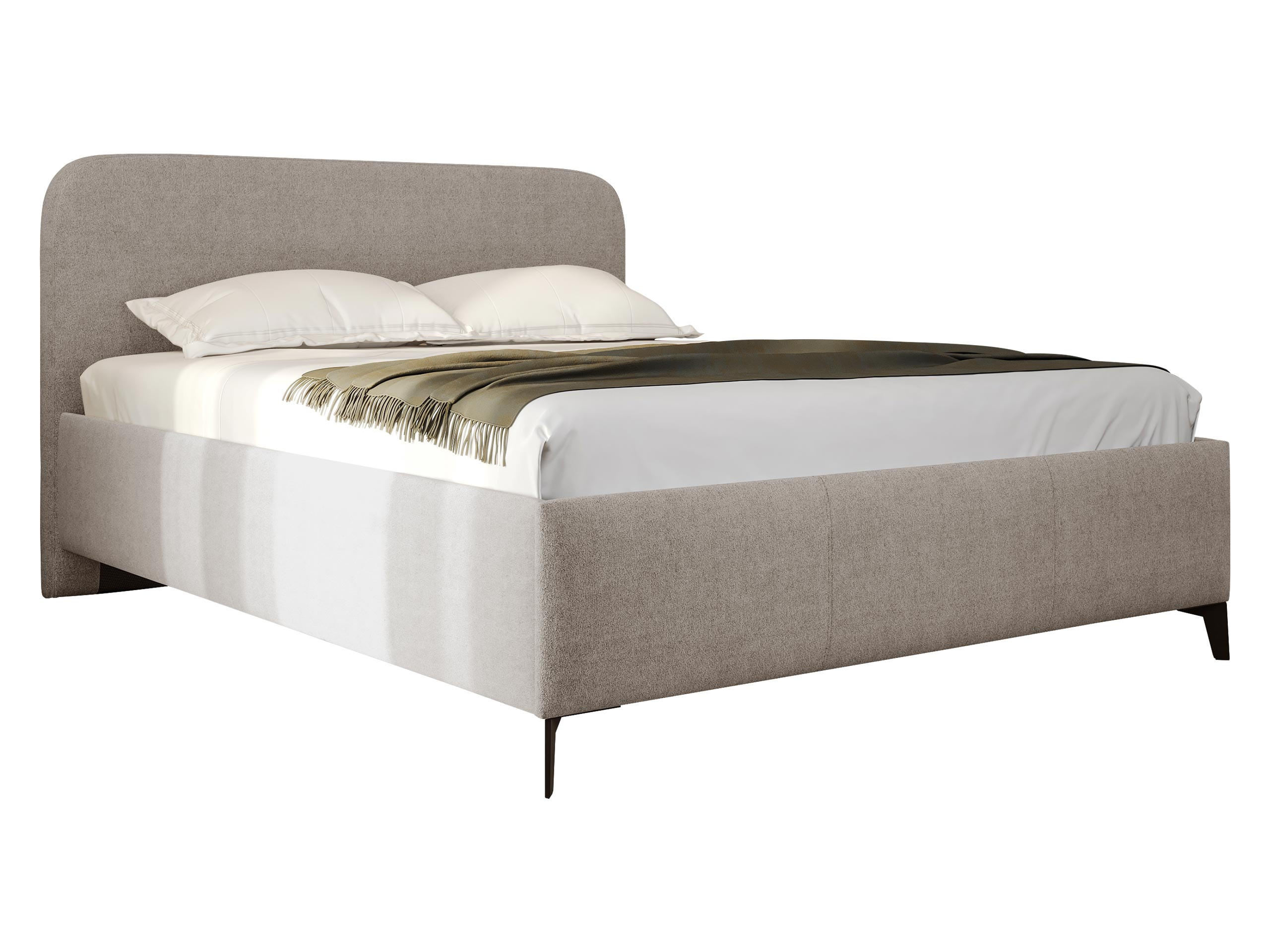 POLSTERBETT Holly - Schwarz/Naturfarben, Holz/Textil (180/200cm) - MIRJAN24