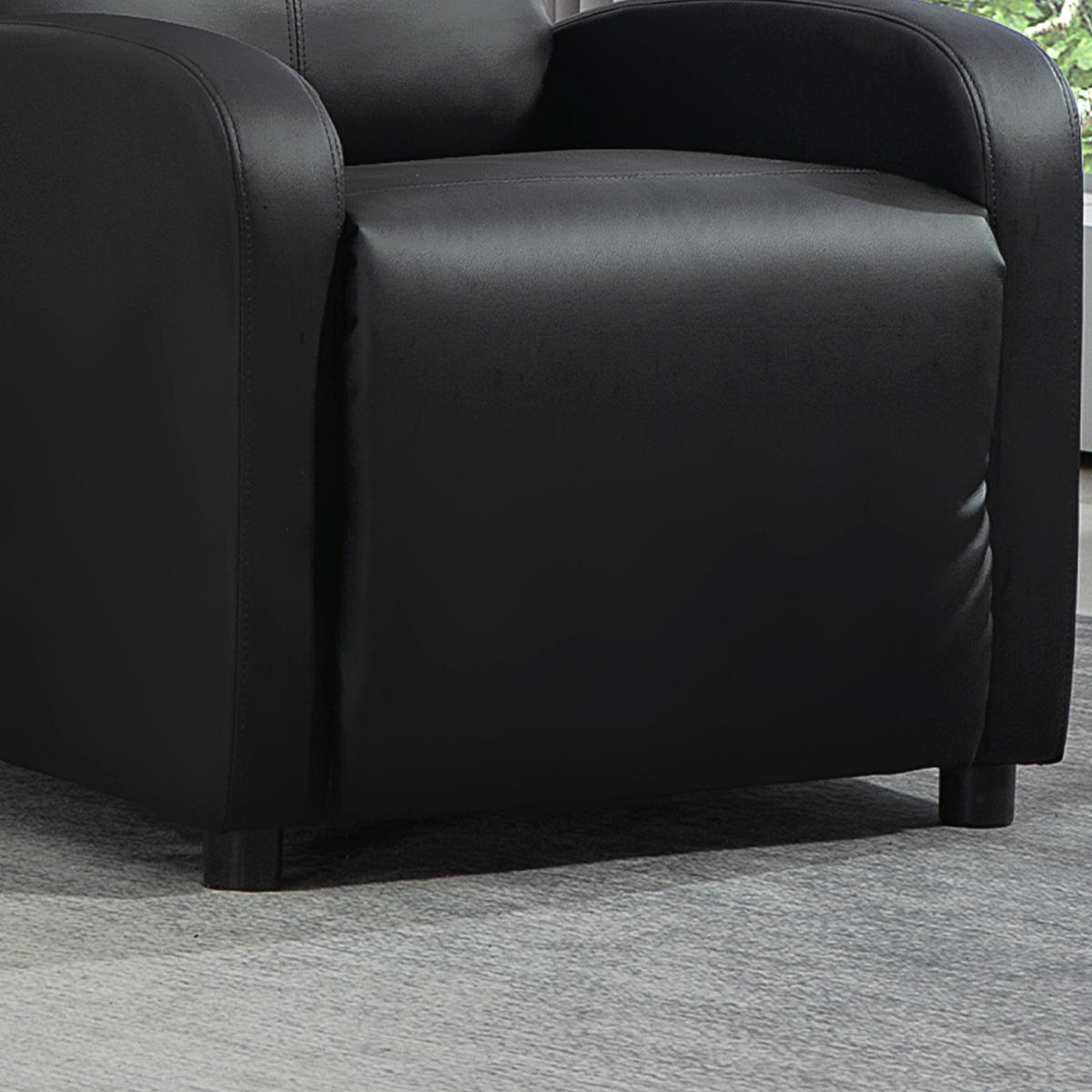 RELAXSESSEL Ruhesessel Sessel Fernsehsessel mit Liegefunktion Kunstleder 2 Farbe - Schwarz, Kunststoff (89.5/104.5/69.5cm) - HOMCOM