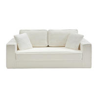 SCHLAFSOFA - 3 Personen - samt - gebrochenes weiß Kitilo - Weiß, Textil (213/85/109cm) - Vente-Unique
