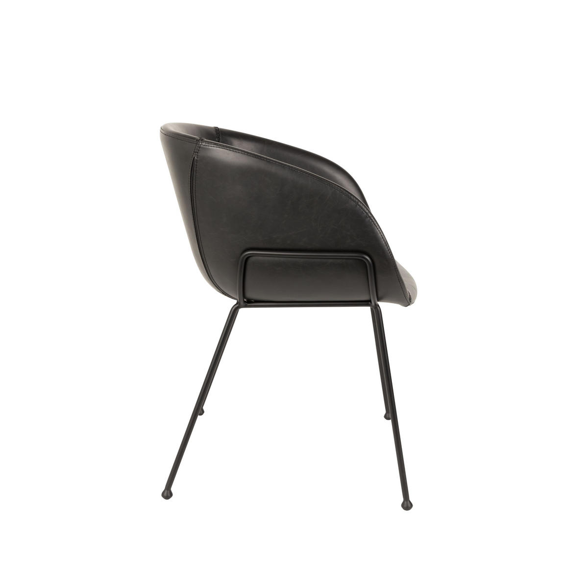 ESSZIMMERSTUHL Feston Schwarz - 2 er Set - Schwarz, Kunststoff (56.5/77/55cm) - Zuiver