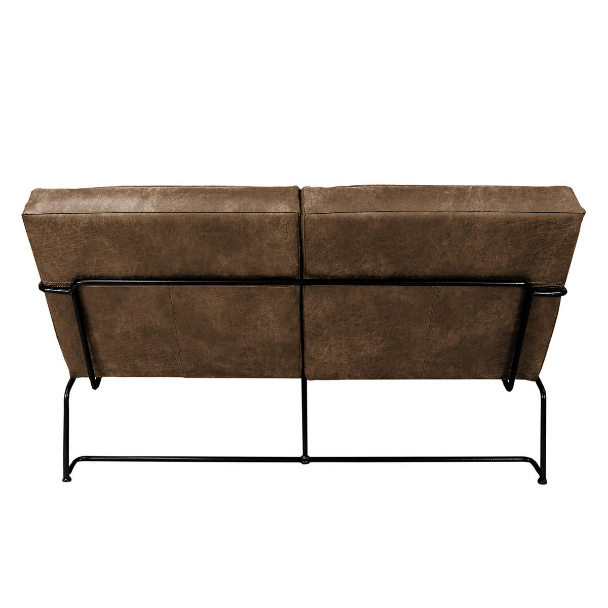 POLSTERGARNITUR (3-2-1) - Antiklederlook - Grau, Textil (1/1/1cm) - home24