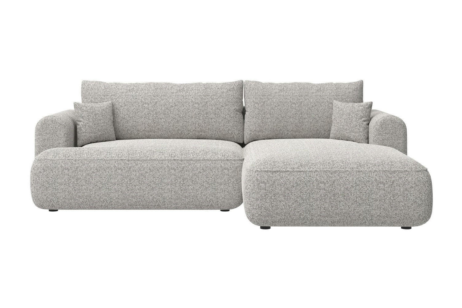 ECKSOFA Ovo Greige Webstoff-Bezug - Taupe/Schwarz, Kunststoff/Textil (165/260cm) - Selsey