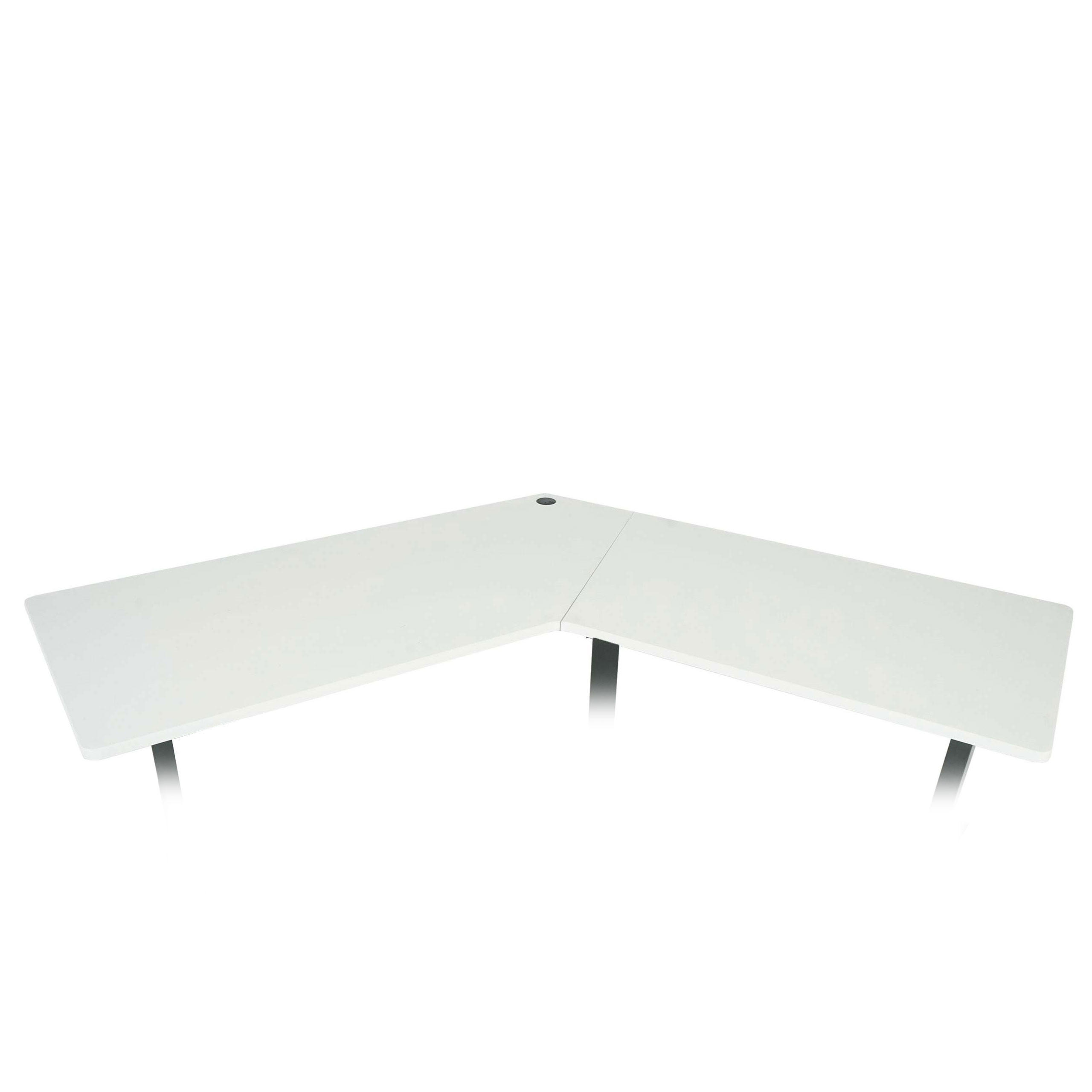 ECK-SCHREIBTISCHPLATTE Weiß - Weiß, Holz (75/165/2cm) - MCW