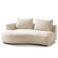 OTTOMANE - modular - Beige/Schwarz, Kunststoff/Textil (196/82/146cm) - home24