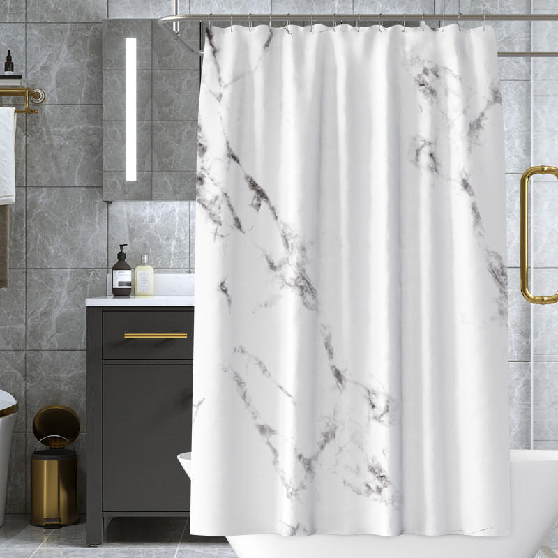 DUSCHVORHANG 180 x 180 cm schimmelresistent wasserdicht modern hübsch schlicht fürs Badezimmer - Weiß, Textil (180/180cm) - MCBOSON