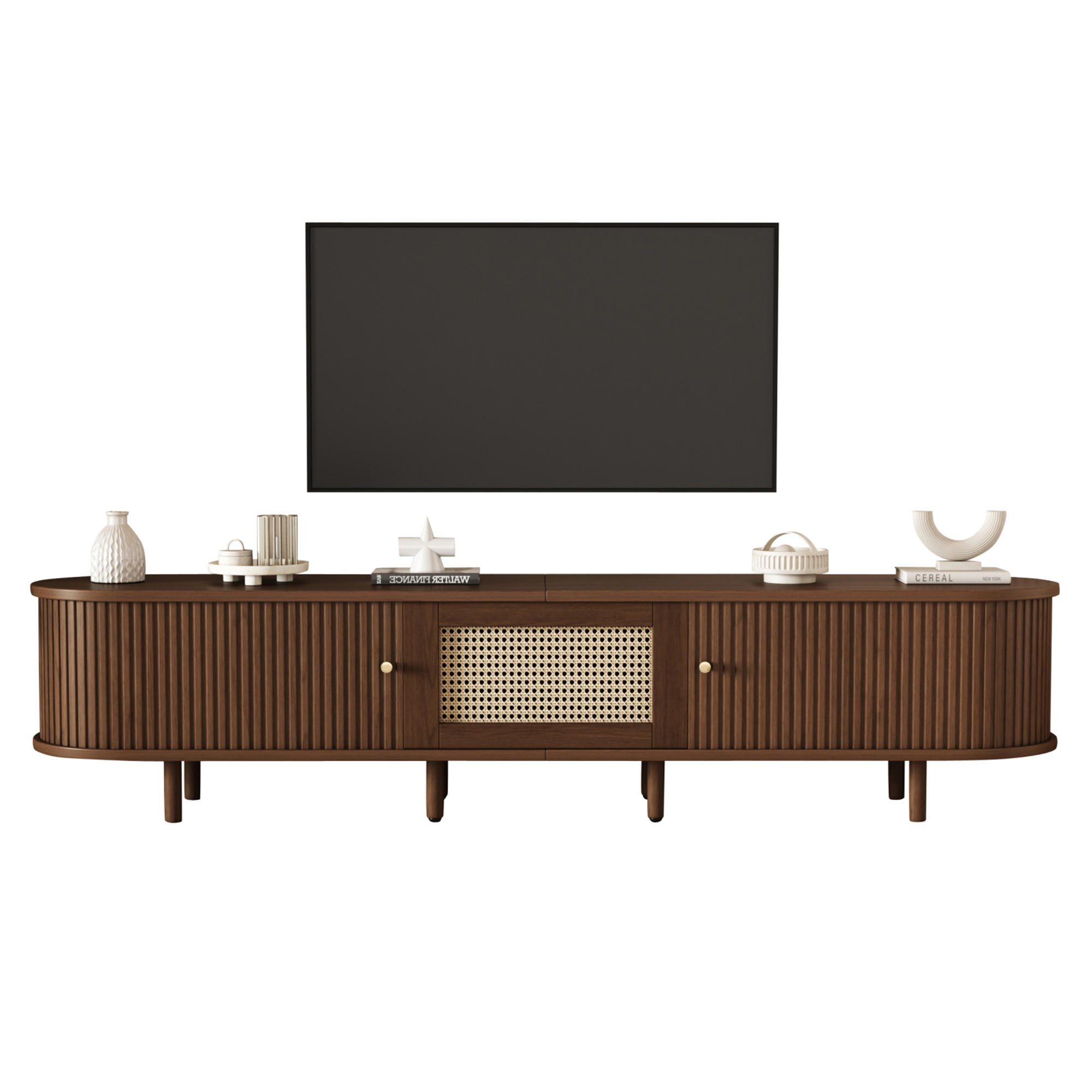 Genki Living Tv-Lowboard Braun 40x40x180 cm