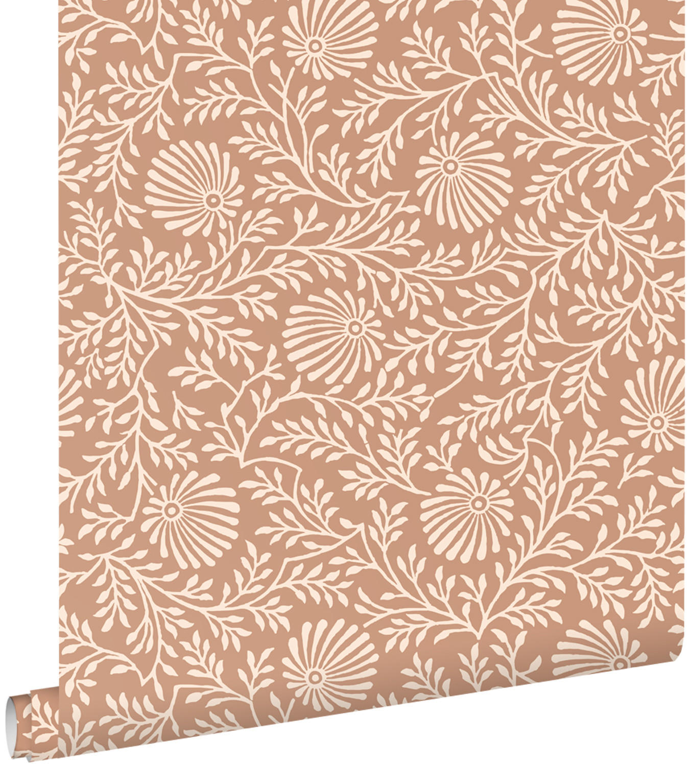 TAPETE Blumenmuster 50 x 900 cm - Terracotta, Papier (50/900cm) - ESTAhome