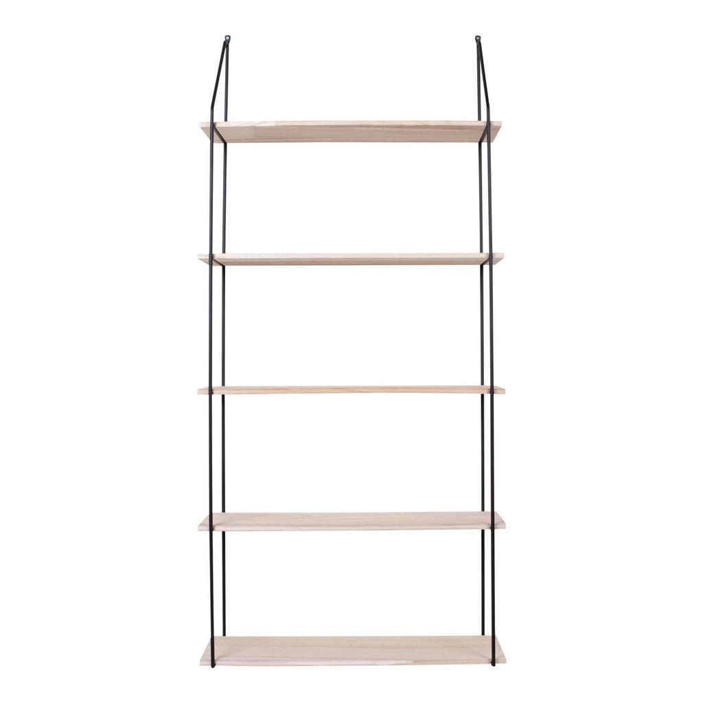 Thumbnail - tinkaro Regal, Natur, Holz, Quadratisch, 65x145x17 cm, Wohnzimmer, Regale, Wandregale