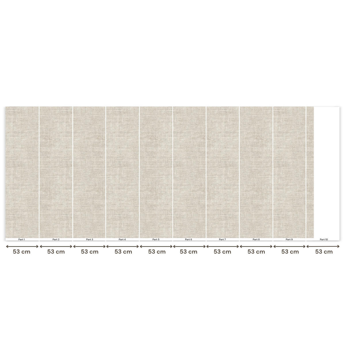 TAPETE - Leinen - Textur - Beige - 450x200 cm - Creme, Papier (450/200cm) - OnlyWow