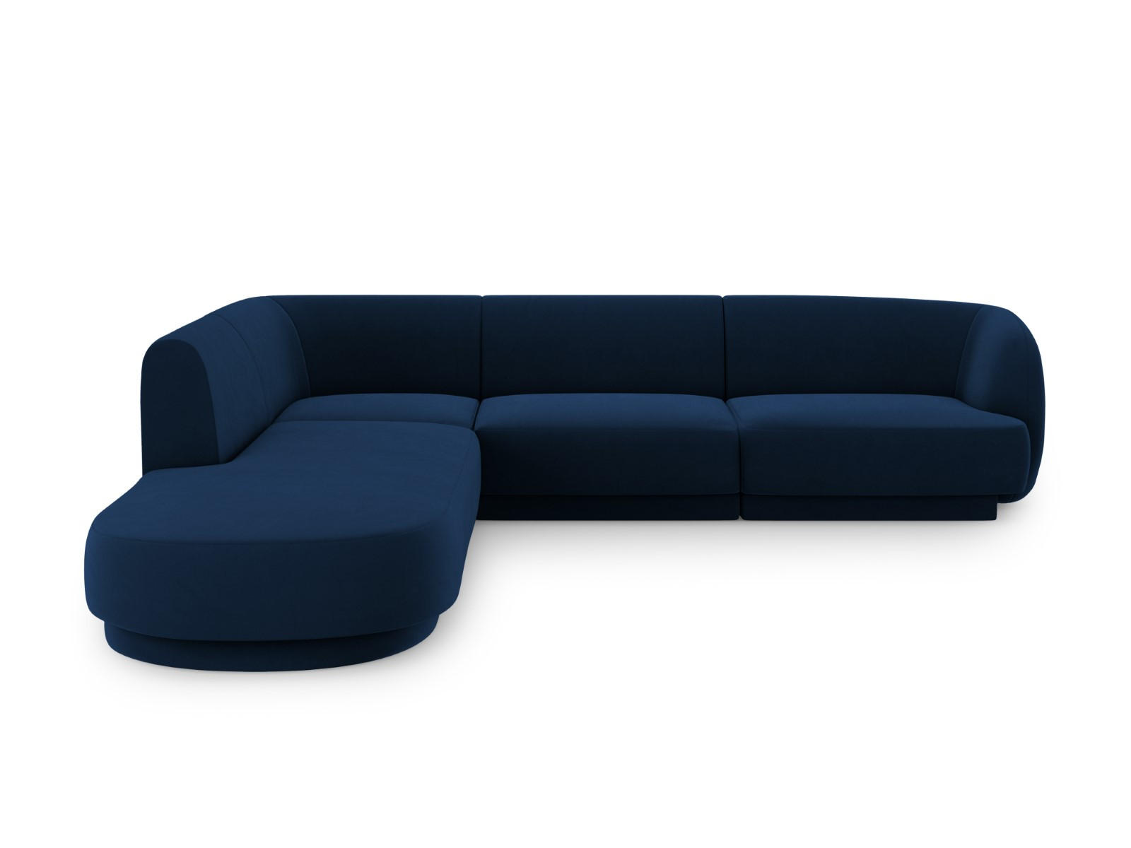ECKSOFA links Miley aus Samt königsblau 6 Sitzplätze - Blau, Textil (248/255cm) - Micadoni