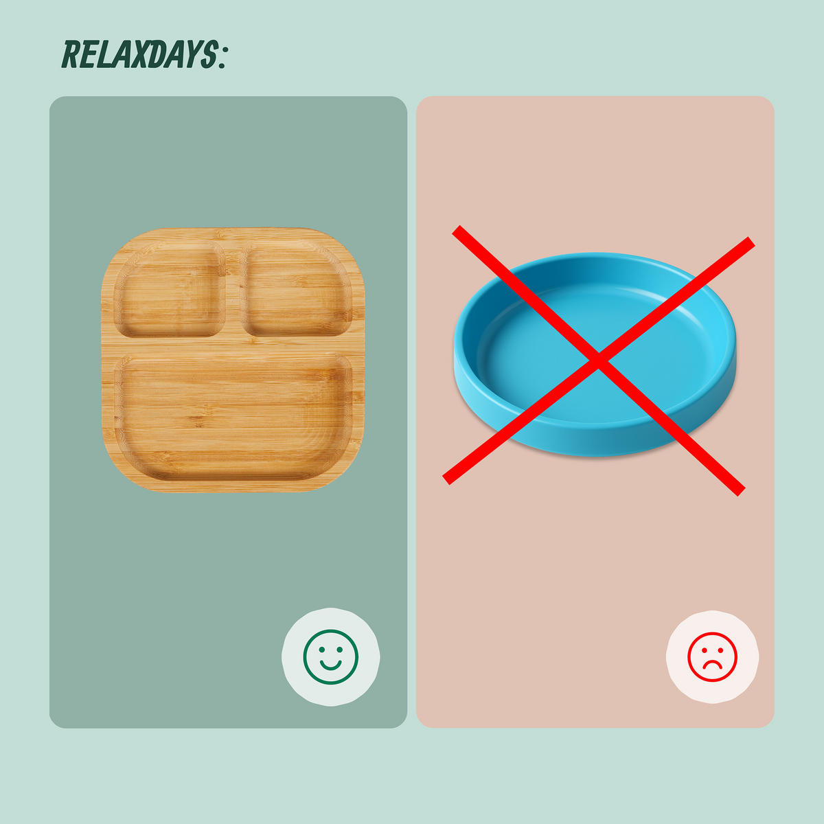 DETSKÉ menu - svetlohnedá, drevo/plast (19/3/19cm) - Relaxdays