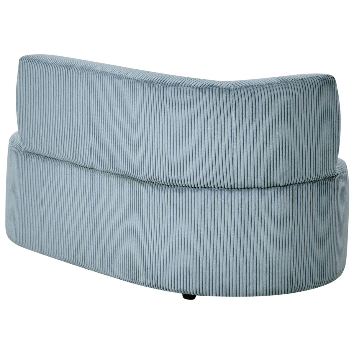 CHAISELONGUE-LINKSSEITIGE Cord Blau Vanvey - Blau/Schwarz, Textil (147/73/78cm) - Beliani