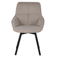 STUHL 2er Set drehbar aus Stoff, beige - Beige, Textil (58/86/61cm) - Giga Meubel