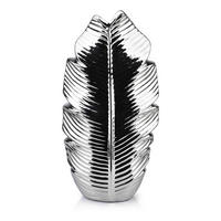 VASE Leaf Silber 17/7.5/35 cm Keramik - Silberfarben, Keramik (35cm) - Mondex