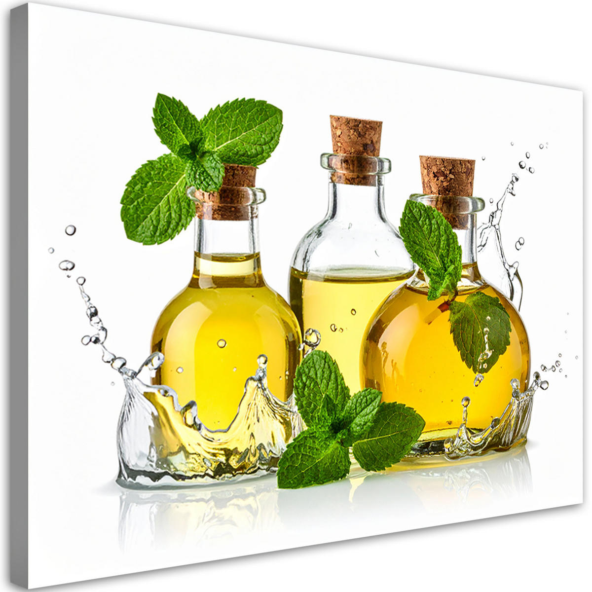 LEINWANDBILD Olivenöl 120x80cm - Gelb, Textil (120/80cm) - Feeby