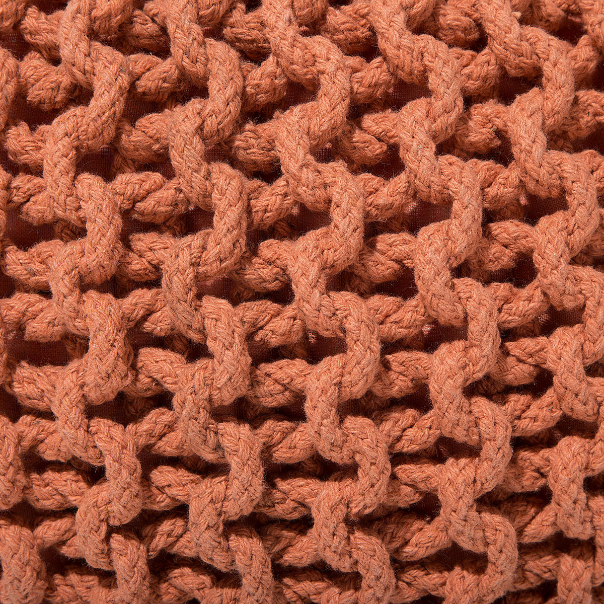POUF Conrad 40/40/25 cm - Braun, Naturmaterialien/Textil (40/25/40cm) - Beliani