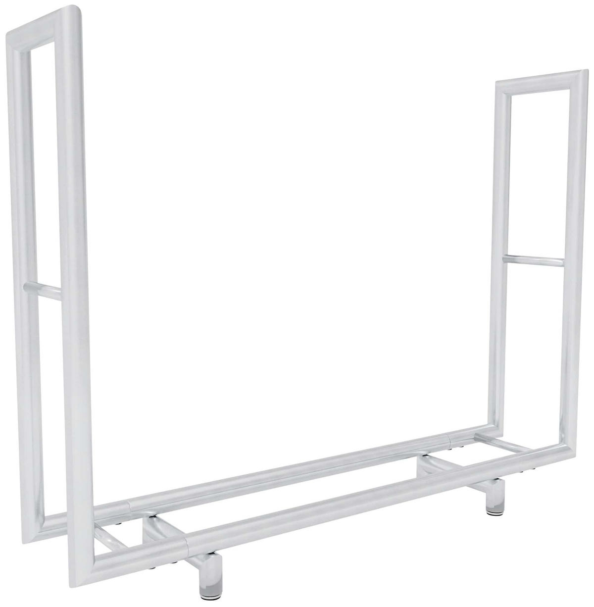 KAMINHOLZREGAL 122/30/91 cm Edelstahl edelstahl - Edelstahlfarben, Metall (122/91/30cm) - CLP