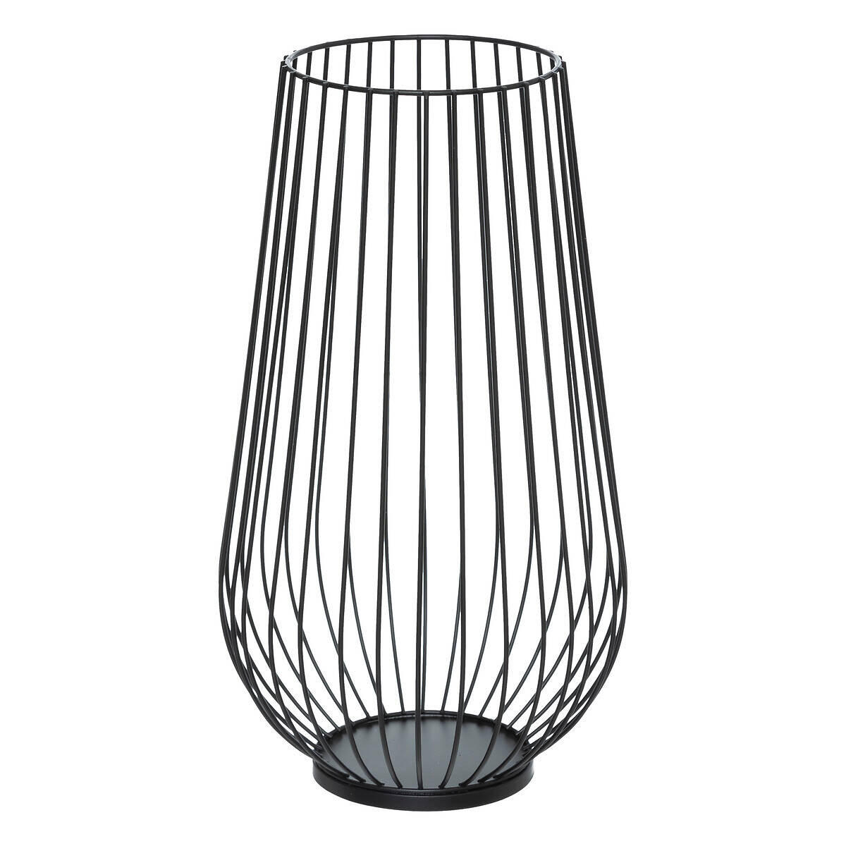 TEELICHTHALTER Metall Gold Detail 45 cm - Schwarz, Metall (20/35cm) - Atmosphera Createur d´interieur