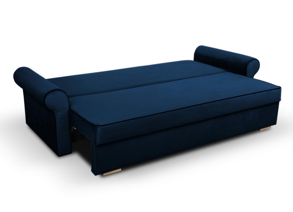 SOFA Blau TOP Schlaffunktion - Blau, Textil (237/76/85cm) - Sepro Meble