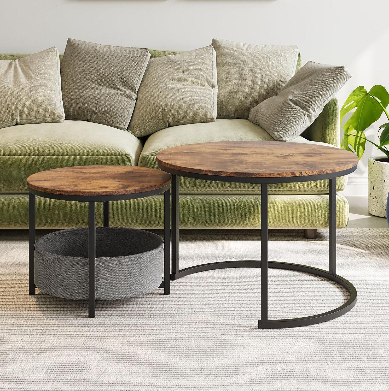 Meubliv Couchtisch Braun 70x48x70 cm