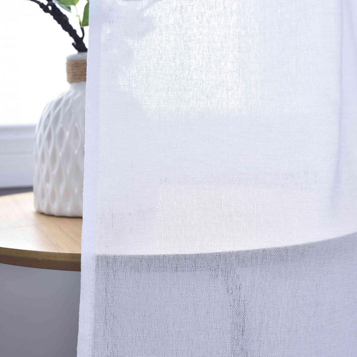 VORHANG LEIPZIG HxB 245x145 cm Weiß - Weiß, Textil (145/245/245cm) - Gardinenbox
