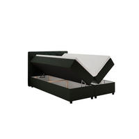 BOXBETT Diamaro 140x200 cm mit Bettkasten und Topper - Dunkelgrün - Grün, Holz (140/200cm) - Panda Möbel