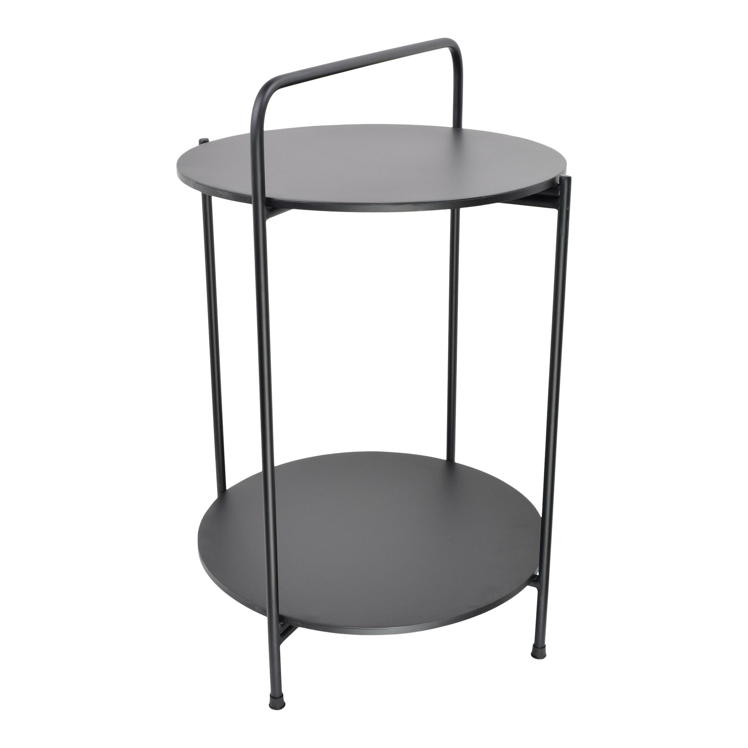 BEISTELLTISCH Fold Schwarz - Schwarz, Metall (45/45/68cm) - LOFT42