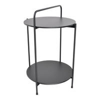 BEISTELLTISCH Fold Schwarz - Schwarz, Metall (45/45/68cm) - LOFT42
