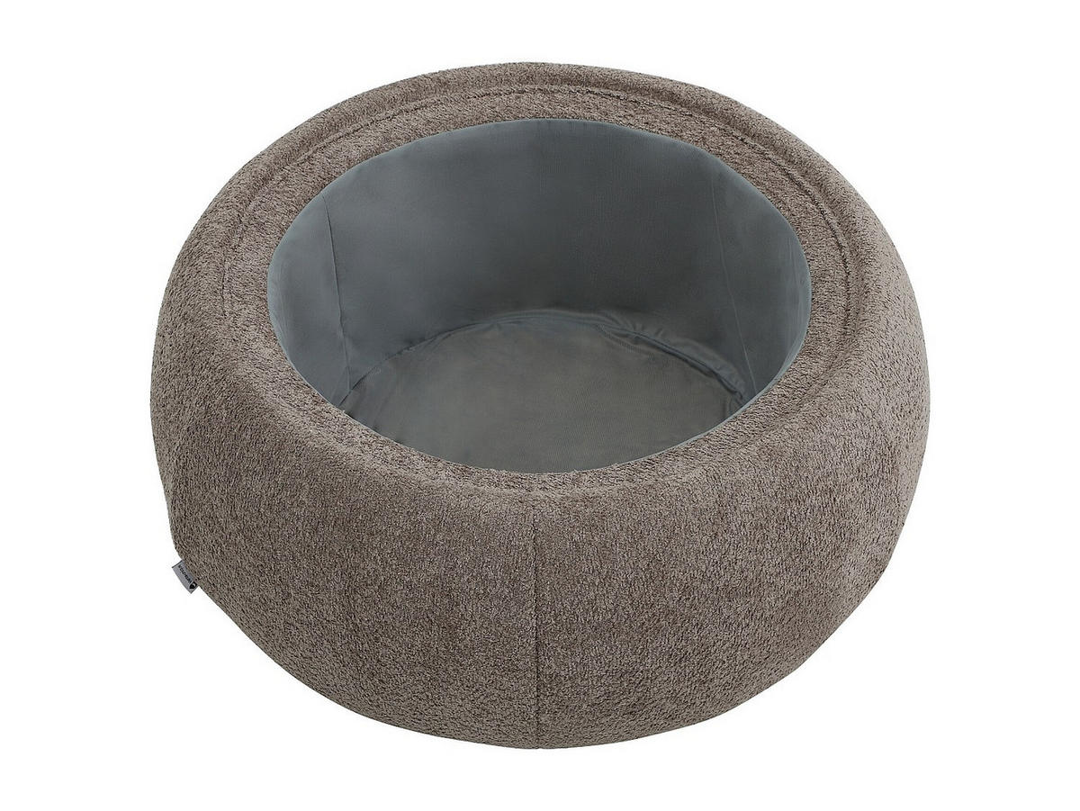 COUCHTISCH - 85 cm x 85 cm - Holz, Platte, Stoff - Taupe - SORIELI - Taupe, Holz/Holzwerkstoff (85/85/37cm) - Vente-Unique