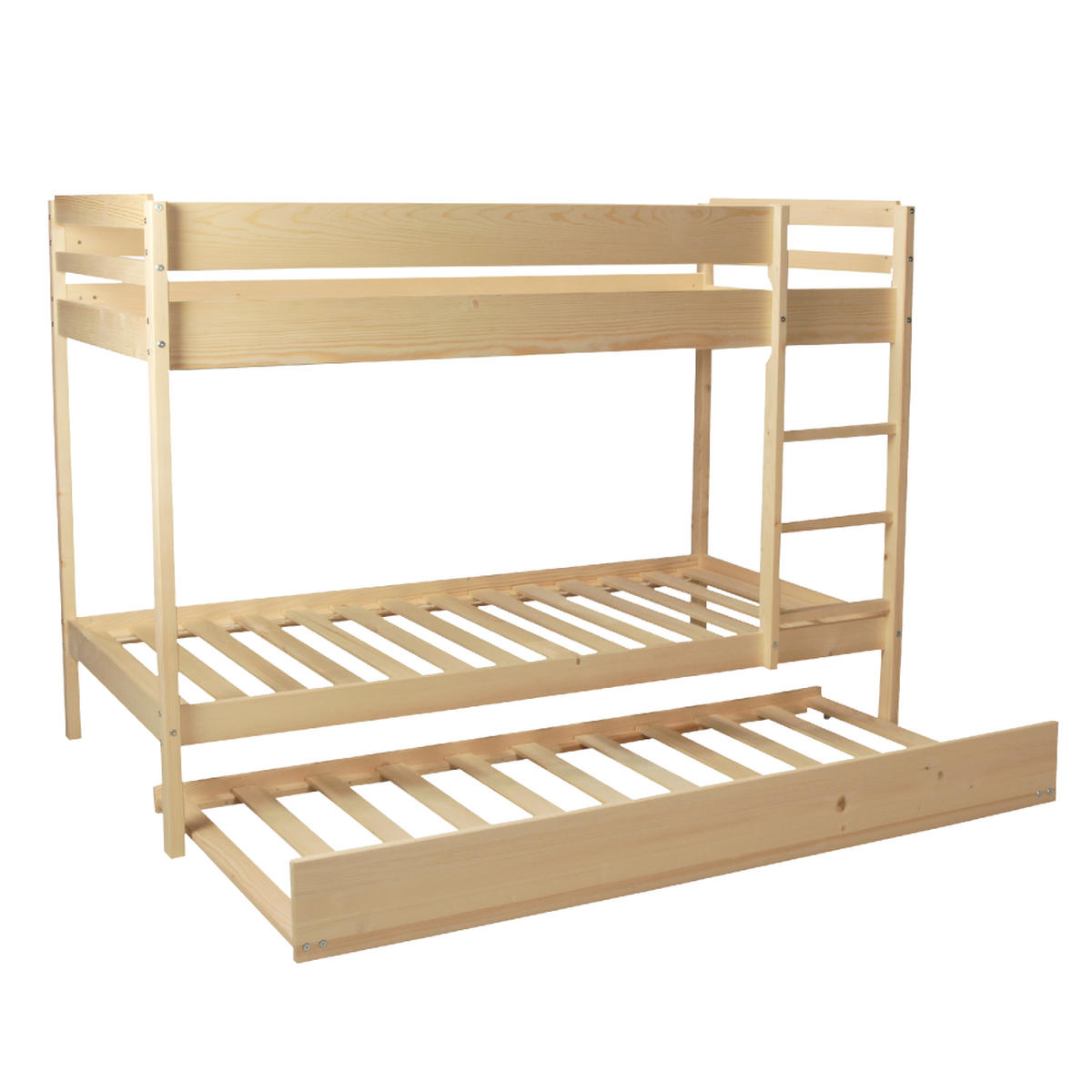 ETAGENBETT WALLY mit Schublade-Bett/ 3x 90x190 - Massivholz - Multicolor, Holz (90/190cm) - Weber Industries