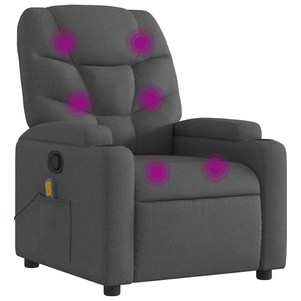 vidaXL Massagesessel Dunkelgrau 89x100x74 cm