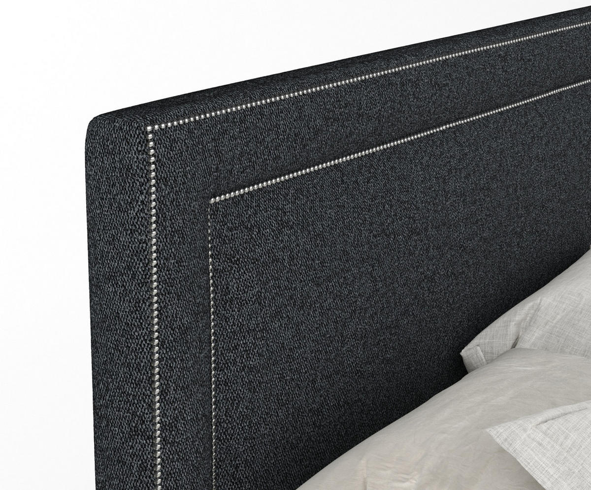 BOXSPRINGBETT Luxora Schwarz 140/200 cm - Schwarz, Holz/Holzwerkstoff (140/200cm) - Maison de Reve