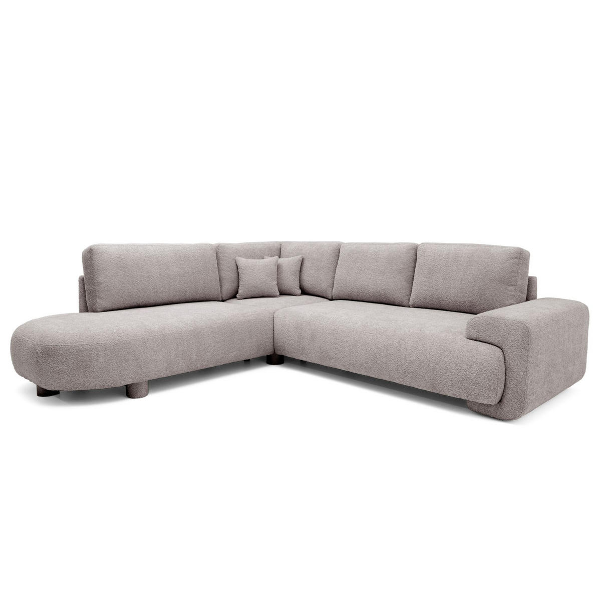 4-SITZER Ecksofa MIRABEL L Links 285x255 cm Bouclé Mauve - Mauve, Holz/Kunststoff (285/255cm) - Muffo